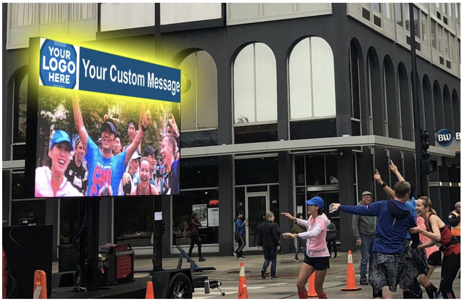 sponsor placement, digital signage, digital sign, event rental, led event rental, led rental. electronic sign rental, digital sign rental